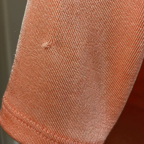 SPORTSGIRL Sz S metallic peach cropped button up short sleeved top - Picture 9 of 12